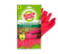 Scotch-Brite Extra Heavy Duty Large Household Gloves Lemon Scent