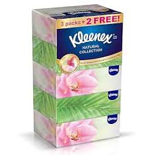 Kleenex Natural Collection Facial Tissues 2ply 5x170tissues