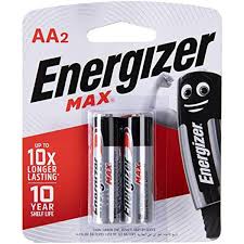 Energizer Max AA Alkaline Batteries 2Per Pack