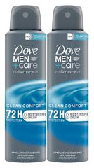 Dove Aerosol Deodorant Clean Comfort For Men 150ml x2