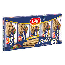 Gastone Lago Poker Wafer Filled With Cocoa Cream 45Gmx5