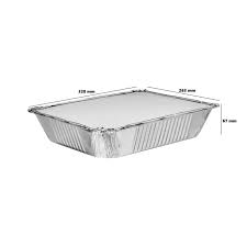 Tru Aluminum Containers With Lids No. 73365 (26x32x7cm)