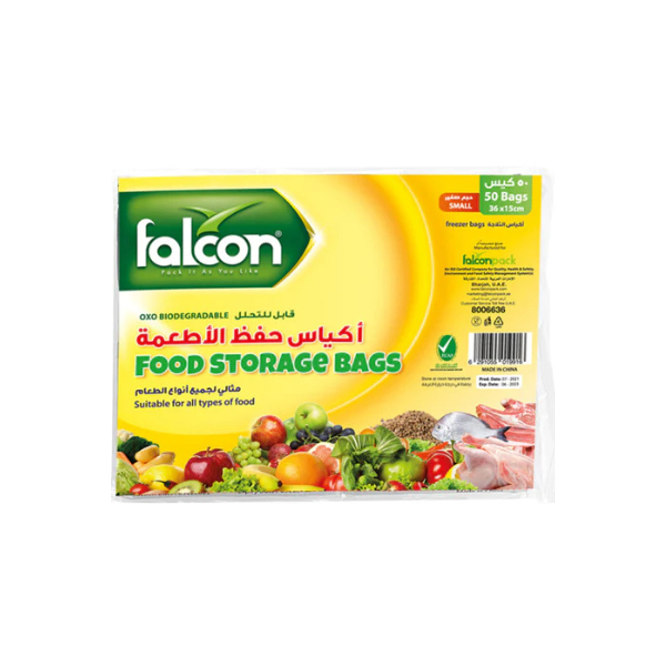 Falcon Oxo-Biodegradable Food Storage Bags 36x15cm 50's