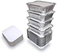 Tru Aluminum Containers with Lids No. 8389 (14x21x4cm)