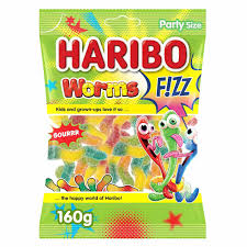HARIBO FIZZWORMS 160G