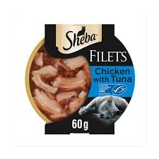 SHEBA DOME WET CAT FOOD FILLETS WITH CHICKEN&TUNA 60GM