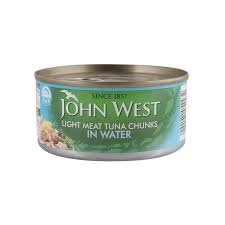 JOHN WEST LIGHT TUNA CHUNKS IN WATER 170 GM