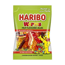 Haribo Worms Gummy Candies 25gm