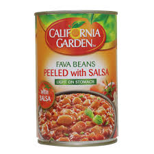 California Garden Peeled Fava Beans with Salsa & Onion 450gm