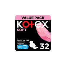 Kotex Soft Touch Maxi Normal Sanitary Pads With Wings (Value Pack) 32pcs