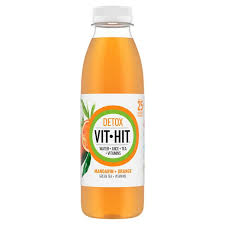 Vit Hit Teatox Long Life Mandarin Juice Drink with Green Tea 500ML
