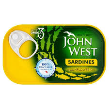 JOHN WEST SARDINES IN SUNFLOWER OIL 120G