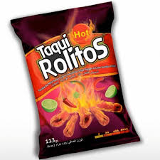 Trikos Taqui Rolitos Hot Chili Pepper & Lime Tortilla Chips 113g