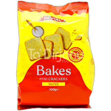 BAKES MINI CRACKER SALTED 100GM