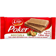 Gastone Lago Poker Nocciola Wafer With Hazelnut Cream 45gm