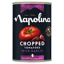 NAPOLINA CHOPED TOMATOS/GARLIC 400GM