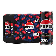 Pepsi Zero Sugar Can Wild Cherry Flavor 330ml OTR
