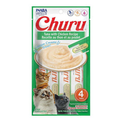 Inaba Churu Creamy Cat Treats With Tuna & Chicken 4x14g