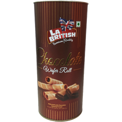 LA British Wafers Rolls Filled with Chocolate Cream 200GM