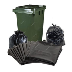 Samar Black Heavy Duty Leakproof Black Plastic Garbage Bags (105x125cm)