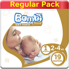 Sanita Bambi Newborn Diapers Size 1 (2-4kg) 19Per Pack