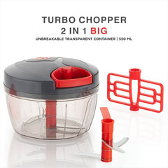 XPO 2In1 Gray & Red 1l Vegetable Chopper