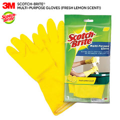 SCOTCH BRITE MEDIUM HOUSEHOLD GLOVES LEMON 3M