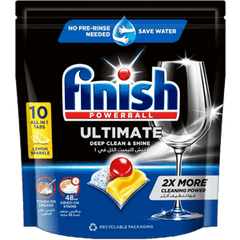 Finish All In One Ultimate Dishwasher Tablets Lemon Scent 10S 129gm