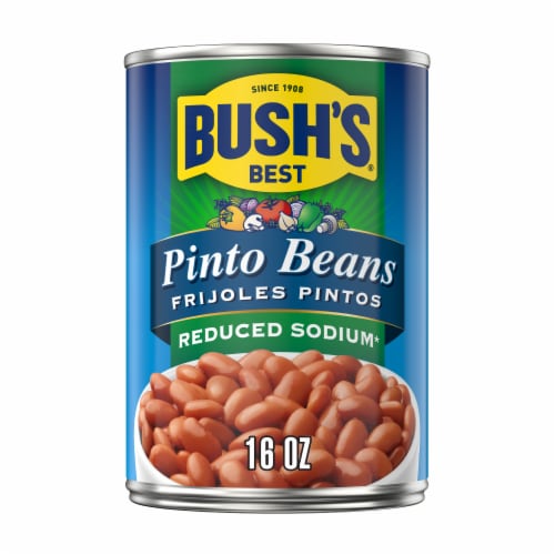 BUSH BEANS PINTO LOW SODIUM 16OZ