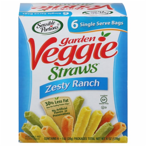 SENSIBLE PORTIONS GARDEN VEGGIE STRAWS ZESTY RANCH 120GM