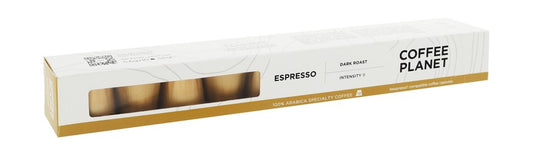 Coffee Planet Espresso Arabica Coffee Capsules Dark Roast - Intensity 9