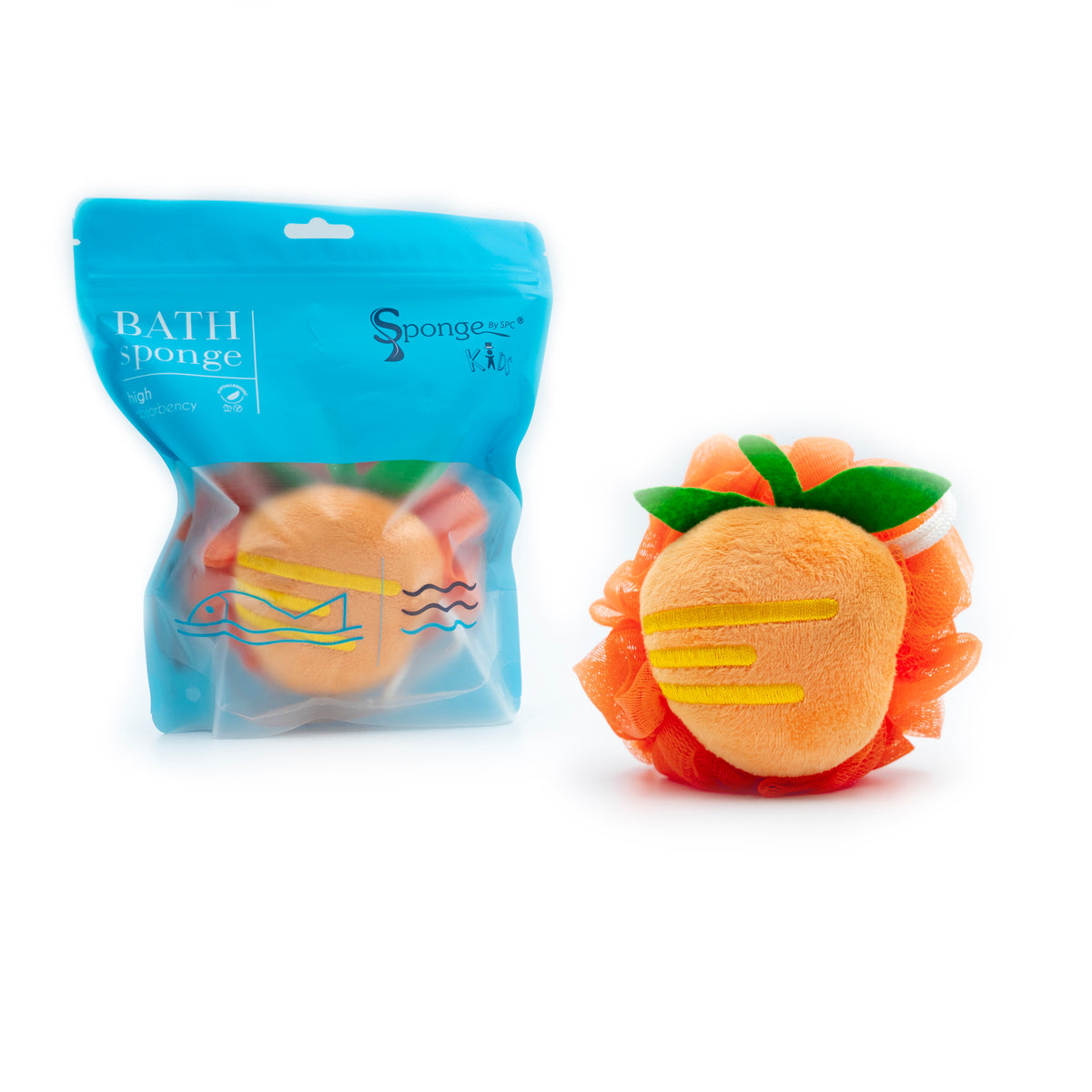 Sponge By Spc Orange Kids Bath Sponge For Sensitive Skin