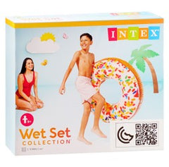 Intex Wet Set Collection Multicolored Sprinkle Donut Shaped Inflatable Swimming Tube (9+ Years)