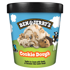 Ben & Jerry's Cookie Dough Vanilla Ice Cream with Chunks of Chocolate Dough 465ml