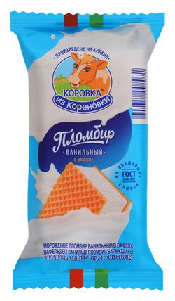Korovka Vanilla Ice Cream Waffle Sandwich 80gm