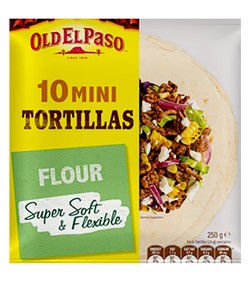 Old El Paso Mini Flour Tortillas (10 Pieces) 250gm