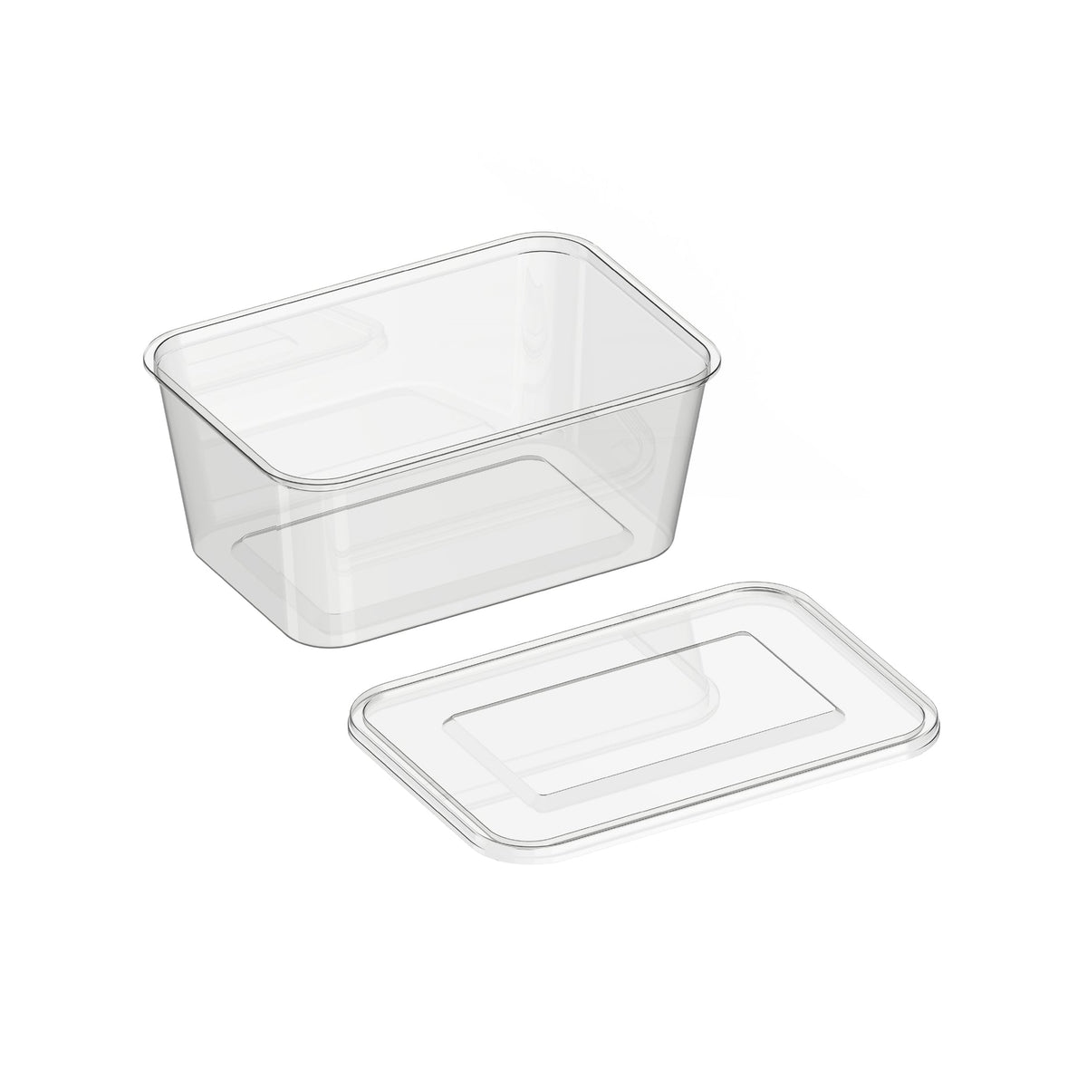 Hilal Clear 1l Microwavable Containers With Lids 1000