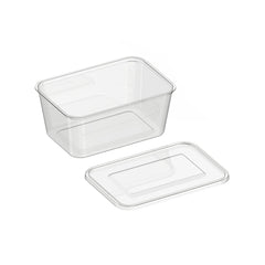 Hilal Clear 1l Microwavable Containers With Lids 1000