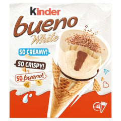 Kinder Bueno White Ice Cream Cones 4X90ML