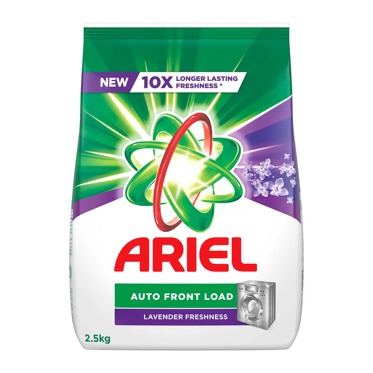 Ariel Laundry Detergent Powder Lavender Scent Front & Top Load 2.5 KG