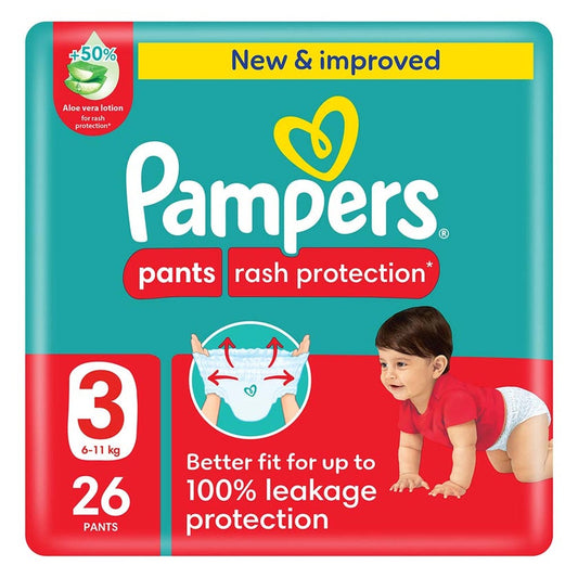 Pampers Rash Protection Diaper Pants With Aloe Vera Lotion Size 3 (6-11kg) 26pc