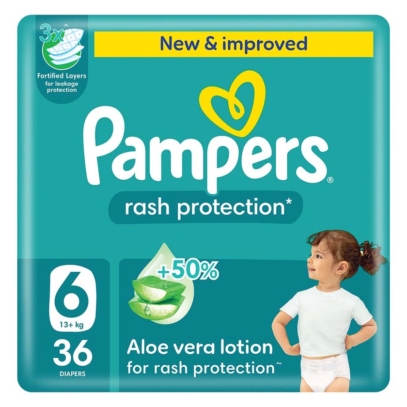 PAMPERS PANTS RASH PROTECTION NO6 13+ KG 36 DAIPERS