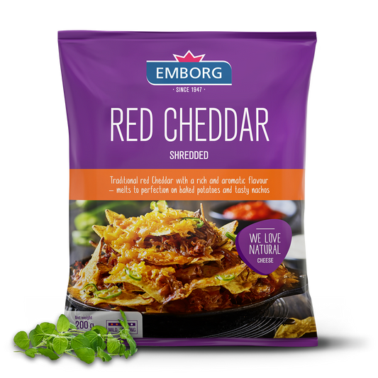 Emborg Shredded Red Cheddar Cheese 200 GM