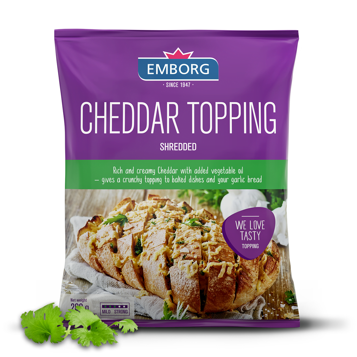Emborg Shredded Cheddar Cheese Topping 200 GM