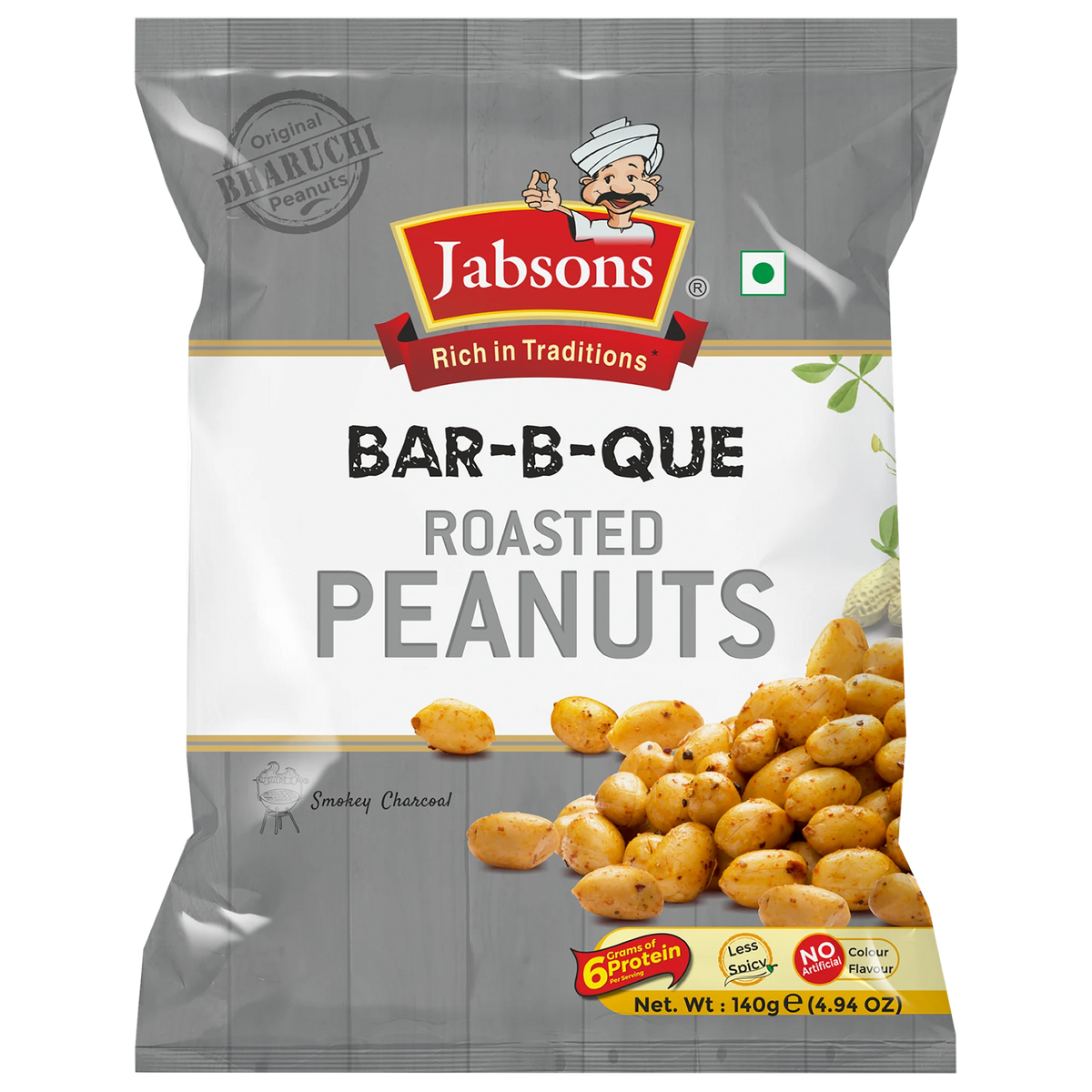 Jabsons Roasted Peanuts Bbq Flavor - Vegetarian