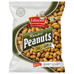 Jabsons Roasted Peanuts Chili Garlic Flavor - Vegetarian, Artificial Colors Free, Artificial Flavors Free