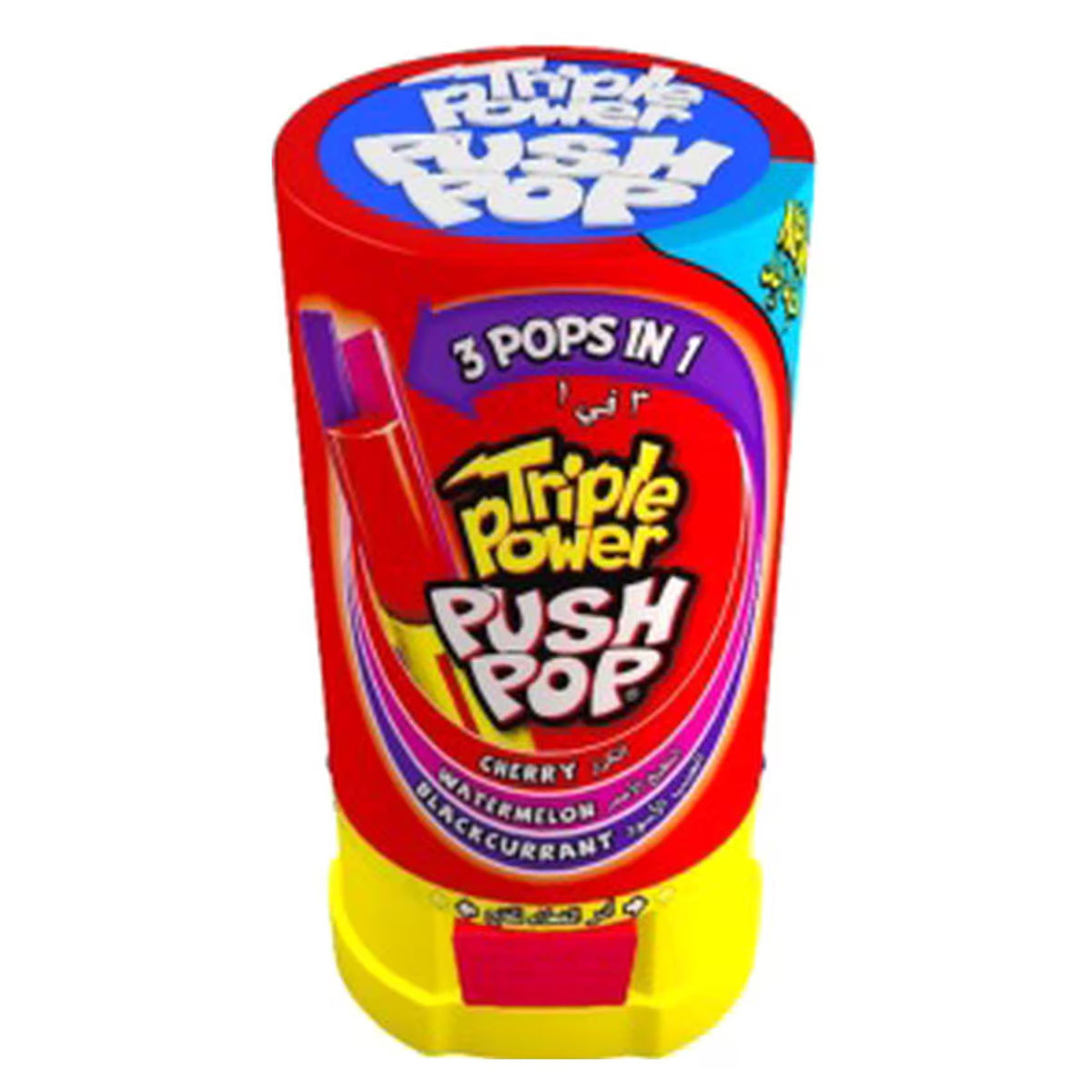 Bazooka triple power push pop cola rasp straw