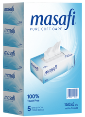 Masafi Facial Tissue 150*2Plyx5pcs OTR
