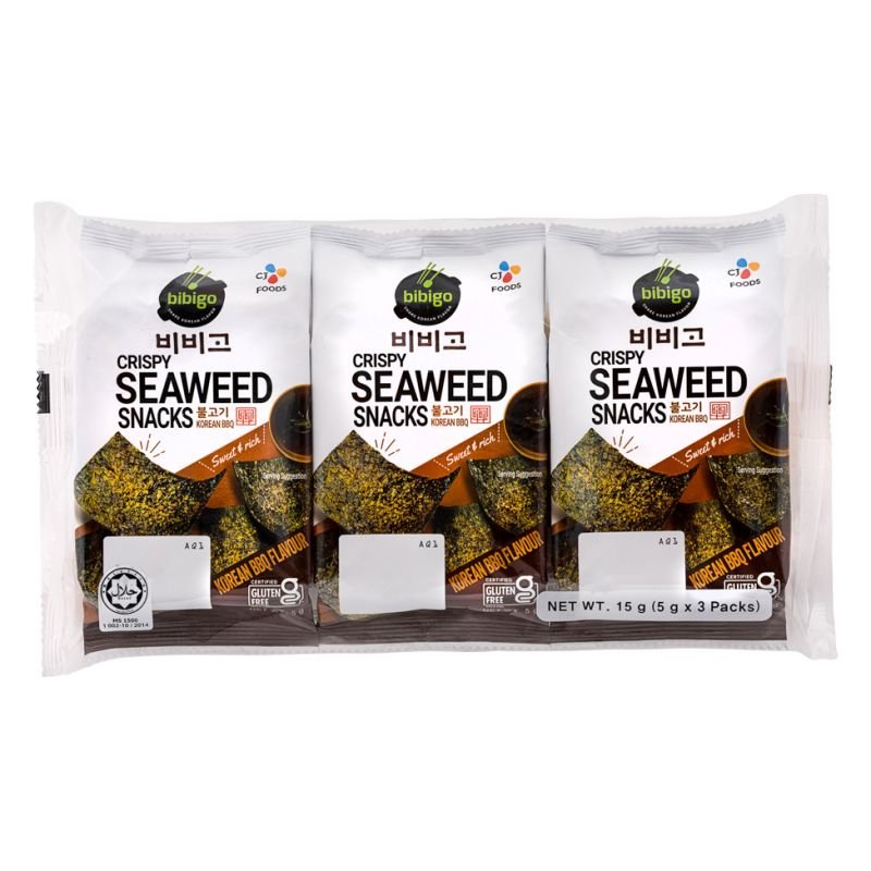 Bibigo Crispy Sesame Seaweed Snacks 3X5g