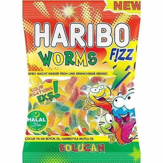 Haribo Sour Fizz Worms 70g